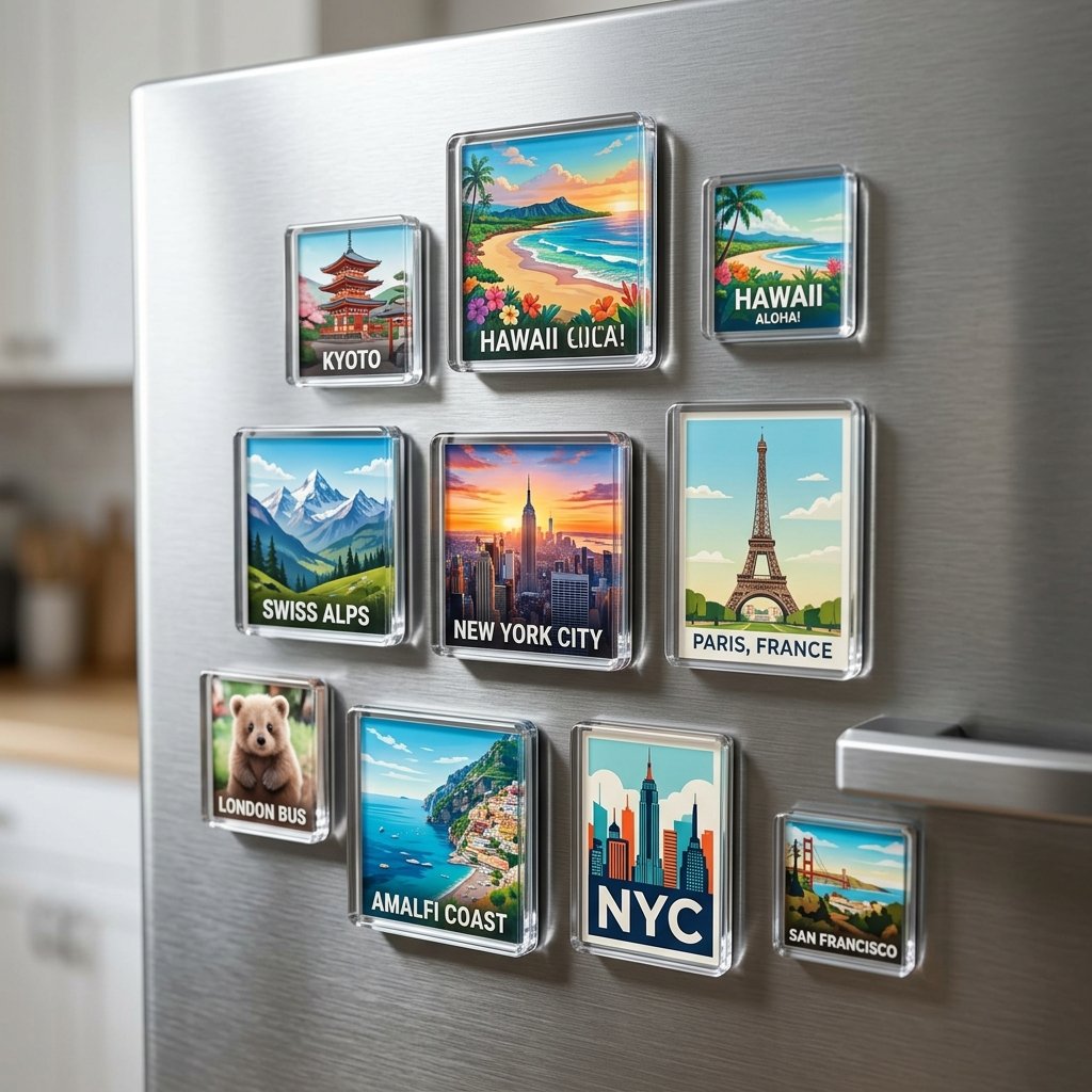 Custom Acrylic Keychains and Fridge Magnets